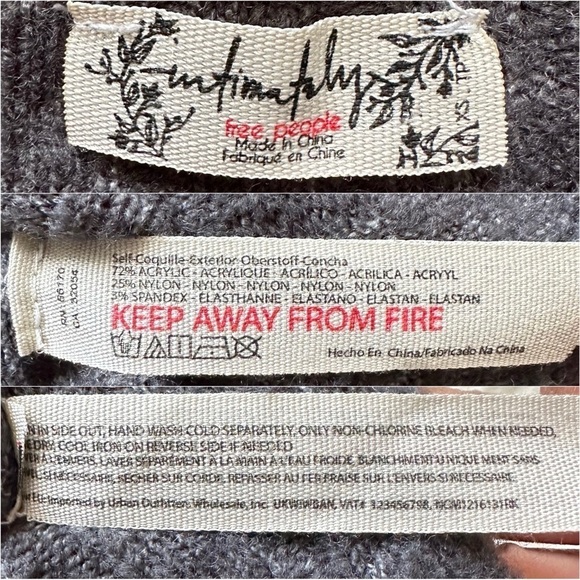 Free People Sweater Around The Clock Pullover Ribbed Charcoal Gray XS - Picture 8 of 11
